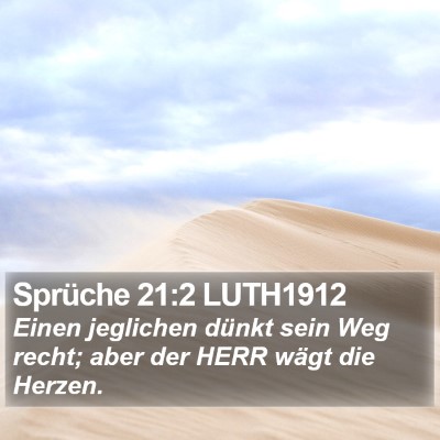 Sprüche 21:2 LUTH1912 Bible Verse Image