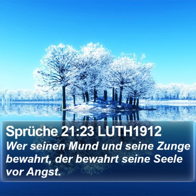 Sprüche 21:23 LUTH1912 Bible Verse Image