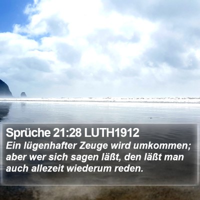 Sprüche 21:28 LUTH1912 Bible Verse Image