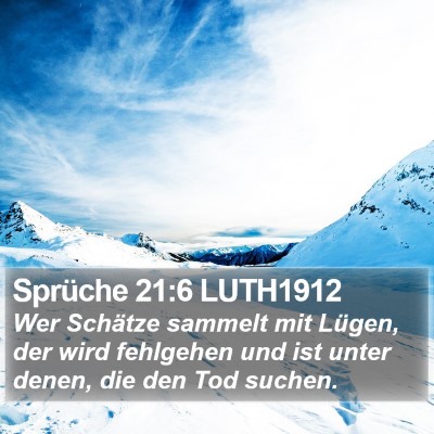Sprüche 21:6 LUTH1912 Bible Verse Image