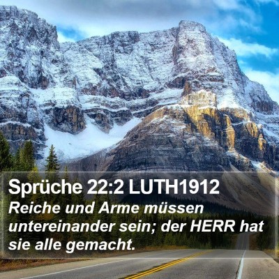 Sprüche 22:2 LUTH1912 Bible Verse Image