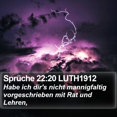 Sprüche 22:20 LUTH1912 Bible Verse Image