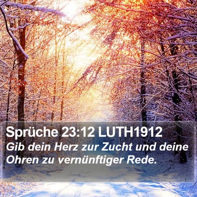 Sprüche 23:12 LUTH1912 Bible Verse Image