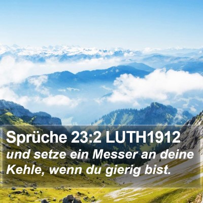 Sprüche 23:2 LUTH1912 Bible Verse Image