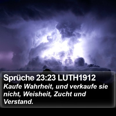 Sprüche 23:23 LUTH1912 Bible Verse Image