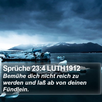 Sprüche 23:4 LUTH1912 Bible Verse Image