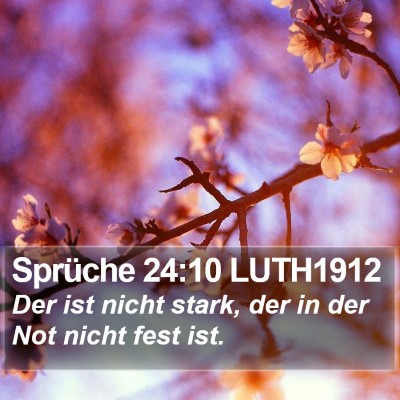 Sprüche 24:10 LUTH1912 Bible Verse Image