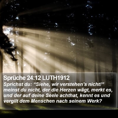 Sprüche 24:12 LUTH1912 Bible Verse Image