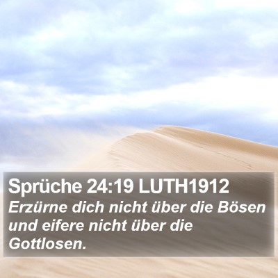 Sprüche 24:19 LUTH1912 Bible Verse Image