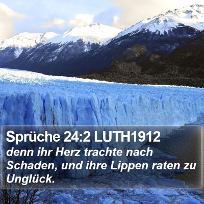 Sprüche 24:2 LUTH1912 Bible Verse Image