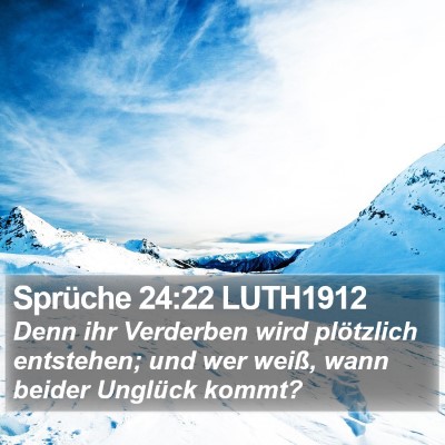 Sprüche 24:22 LUTH1912 Bible Verse Image