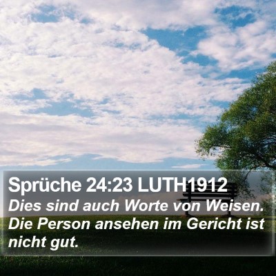 Sprüche 24:23 LUTH1912 Bible Verse Image