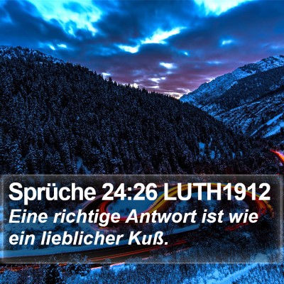 Sprüche 24:26 LUTH1912 Bible Verse Image