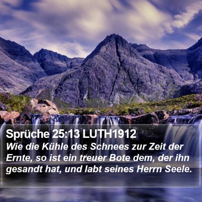 Sprüche 25:13 LUTH1912 Bible Verse Image