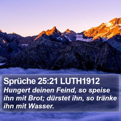 Sprüche 25:21 LUTH1912 Bible Verse Image