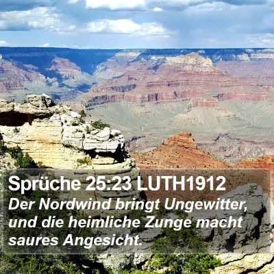 Sprüche 25:23 LUTH1912 Bible Verse Image