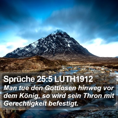 Sprüche 25:5 LUTH1912 Bible Verse Image