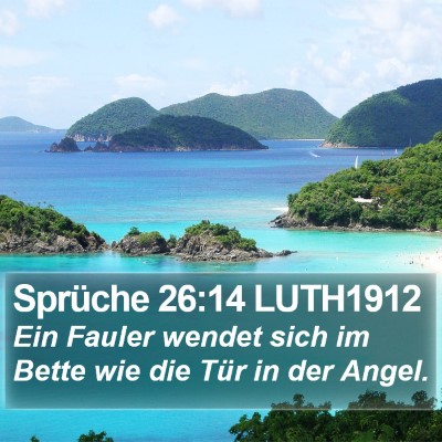Sprüche 26:14 LUTH1912 Bible Verse Image