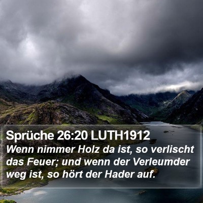 Sprüche 26:20 LUTH1912 Bible Verse Image