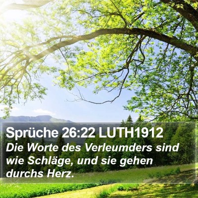 Sprüche 26:22 LUTH1912 Bible Verse Image