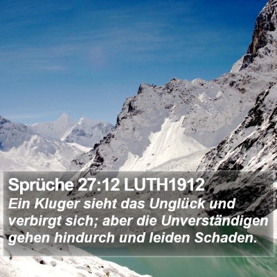 Sprüche 27:12 LUTH1912 Bible Verse Image