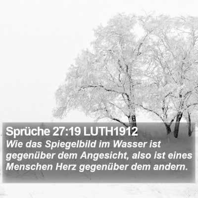 Sprüche 27:19 LUTH1912 Bible Verse Image