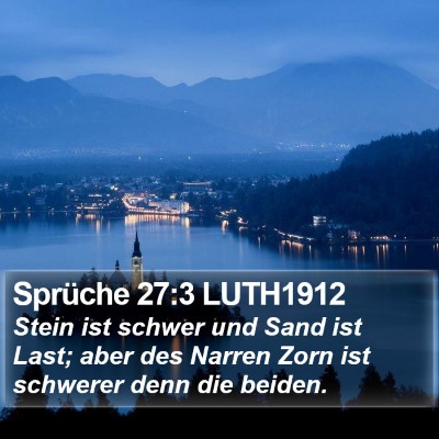 Sprüche 27:3 LUTH1912 Bible Verse Image