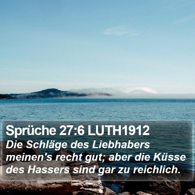 Sprüche 27:6 LUTH1912 Bible Verse Image