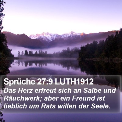Sprüche 27:9 LUTH1912 Bible Verse Image