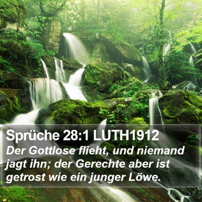 Sprüche 28:1 LUTH1912 Bible Verse Image
