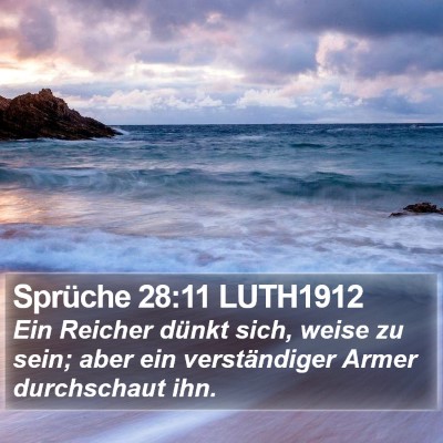 Sprüche 28:11 LUTH1912 Bible Verse Image