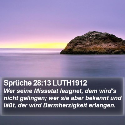 Sprüche 28:13 LUTH1912 Bible Verse Image