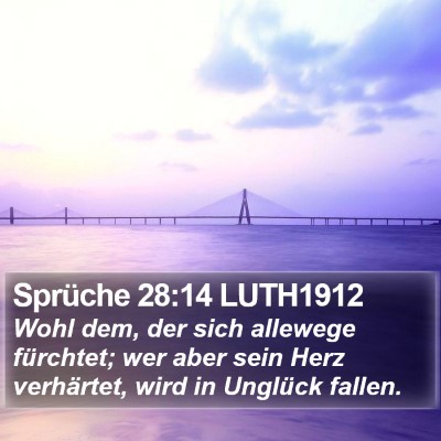 Sprüche 28:14 LUTH1912 Bible Verse Image