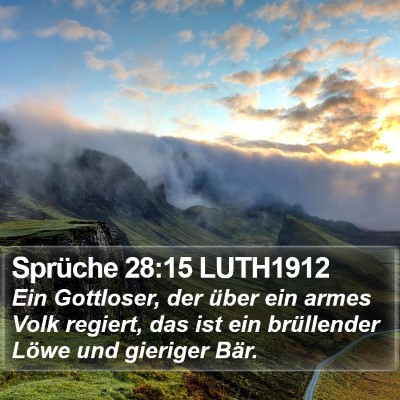 Sprüche 28:15 LUTH1912 Bible Verse Image