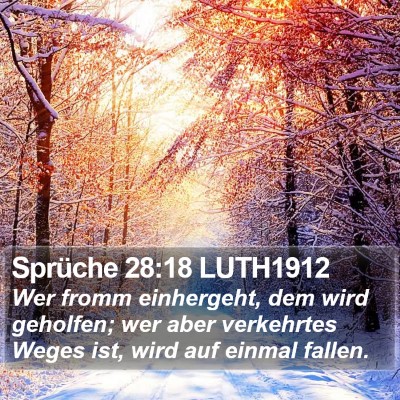 Sprüche 28:18 LUTH1912 Bible Verse Image
