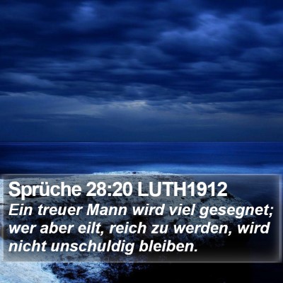 Sprüche 28:20 LUTH1912 Bible Verse Image