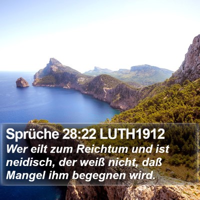 Sprüche 28:22 LUTH1912 Bible Verse Image