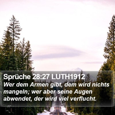 Sprüche 28:27 LUTH1912 Bible Verse Image