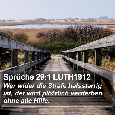 Sprüche 29:1 LUTH1912 Bible Verse Image