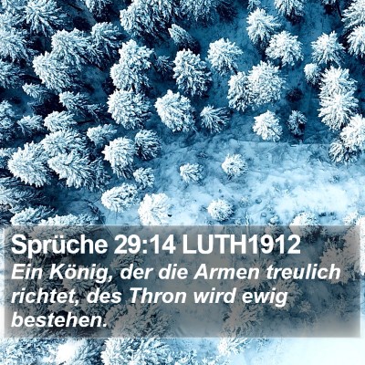Sprüche 29:14 LUTH1912 Bible Verse Image