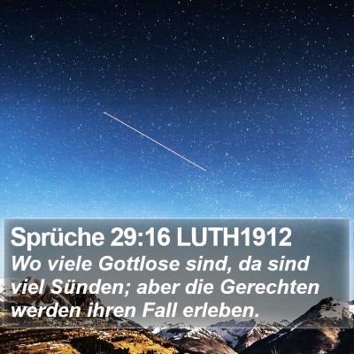 Sprüche 29:16 LUTH1912 Bible Verse Image