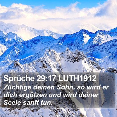 Sprüche 29:17 LUTH1912 Bible Verse Image