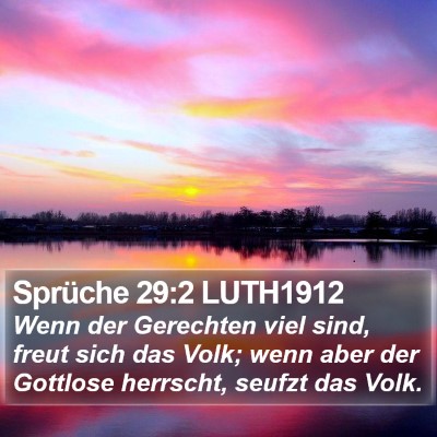 Sprüche 29:2 LUTH1912 Bible Verse Image