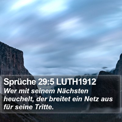 Sprüche 29:5 LUTH1912 Bible Verse Image