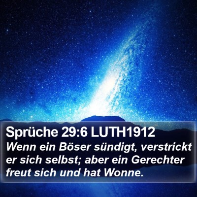 Sprüche 29:6 LUTH1912 Bible Verse Image