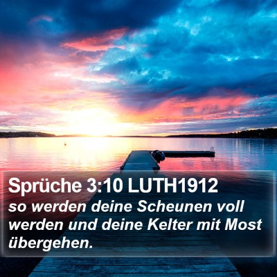 Sprüche 3:10 LUTH1912 Bible Verse Image