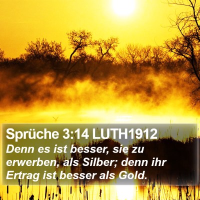 Sprüche 3:14 LUTH1912 Bible Verse Image
