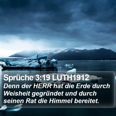 Sprüche 3:19 LUTH1912 Bible Verse Image