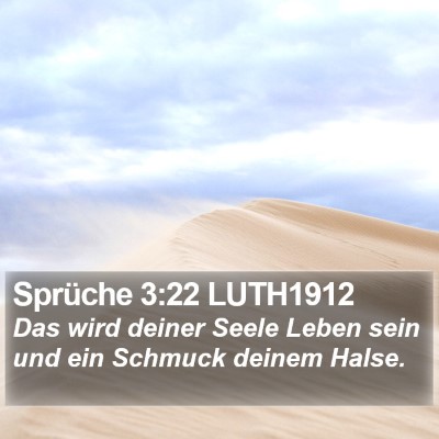 Sprüche 3:22 LUTH1912 Bible Verse Image