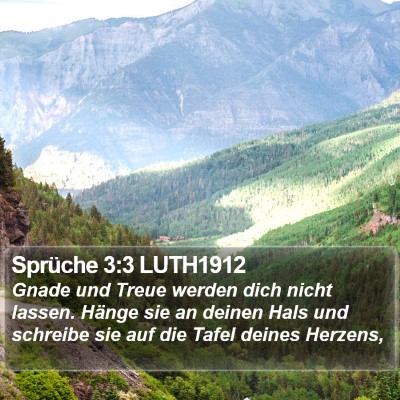 Sprüche 3:3 LUTH1912 Bible Verse Image